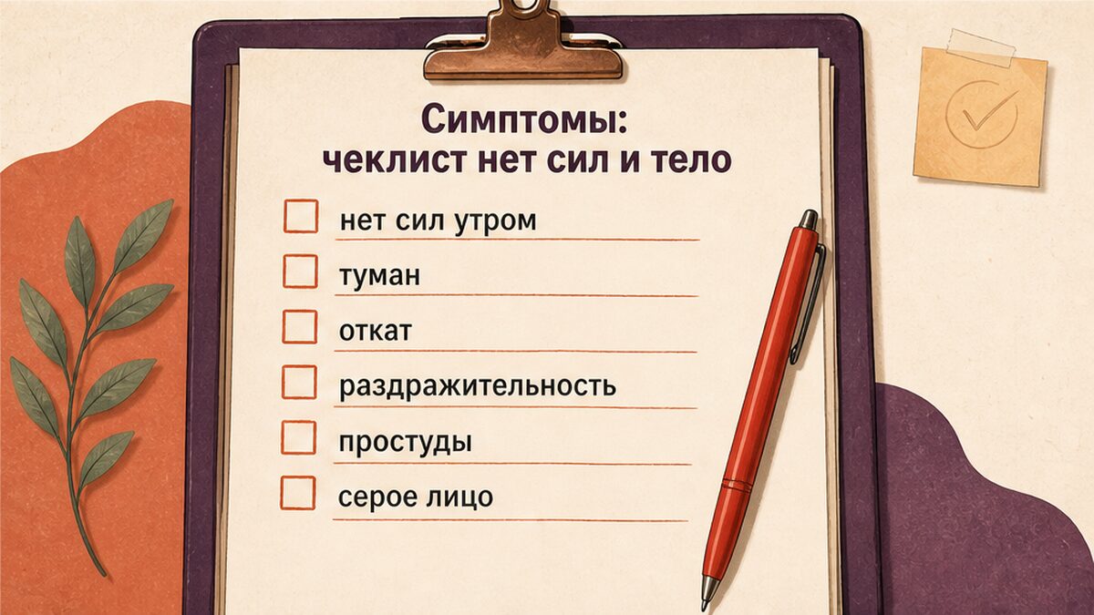 Чеклист симптомов хронической усталости после 45