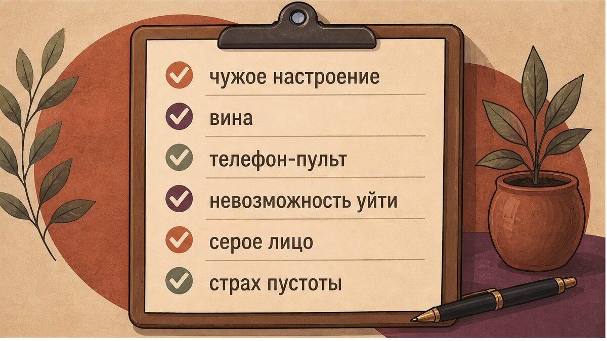 Чеклист признаков созависимости в отношениях после 45